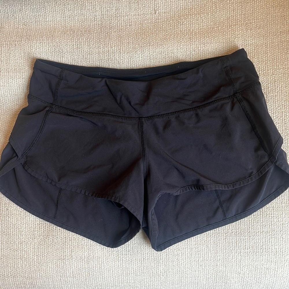 Black Lululemon Shorts Size 4